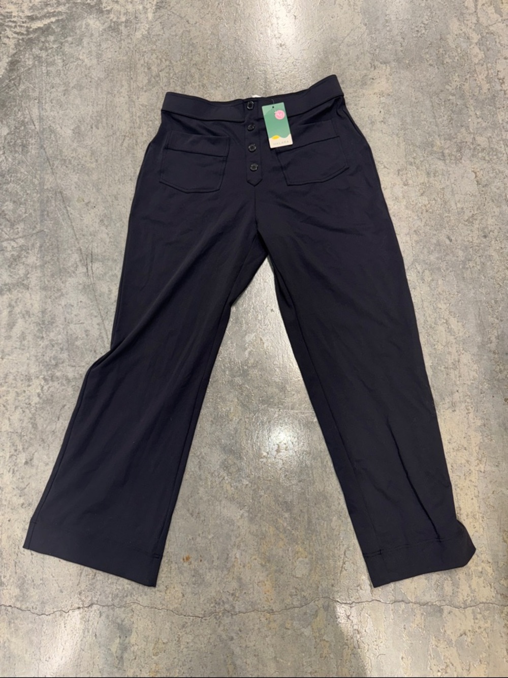 Halara Women’s Plus Black High-Waist Button Front Pants